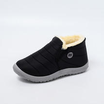 Waterproof Women Boots Winter Warm Plush Ladies Shoes Slip On Ankle Female Footw - £27.93 GBP