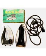 Chrome Folding TRAVEL IRON LOT Abbott &amp; General Electric GE Mid Century ... - $337.75 MXN