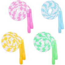 4 Pack Beaded Jump Rope For Kids (9.2 Feet, 4 Colors) - £19.61 GBP