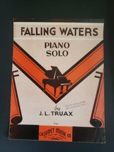 Falling Waters Piano Solo by J.L. Truax Vintage 1935 Sheet Music - £7.51 GBP