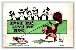 Comic Love Me Love My Dog Artist Signed Walter Wellman DB Postcard H18 - £3.48 GBP