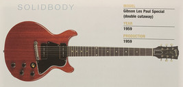 1959 Gibson Les Paul Special Solid Body Guitar Fridge Magnet 5.25&quot;x2.75&quot;... - $3.84