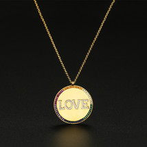 S925 Silver Gold Round font love letter necklace adjustable personality bracelet - £26.52 GBP