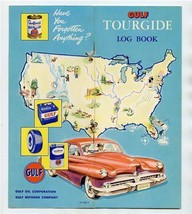 GULF Oil Company Tourgide Log Book 1950&#39;s Travel Records - $17.82