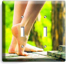 Bare Feet Soles Sexy Legs Light Switch 2 Gang Plate Bathroom Room Home Art Decor - £9.65 GBP