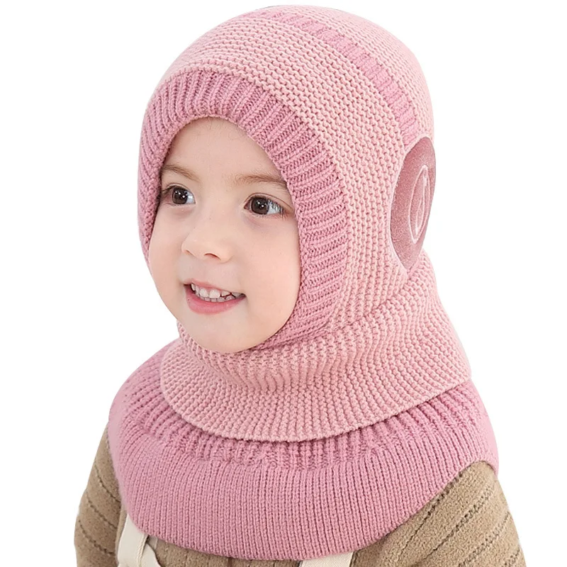 Winter Baby Hat Knit Kids Beanie Hat for Girl Boy Hats Scarf with Cute Headset - £17.05 GBP+