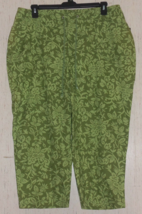 Nwt Womens $40 (Relaivity) Woman Multi Greens Floral Capris Size 16W - £19.71 GBP