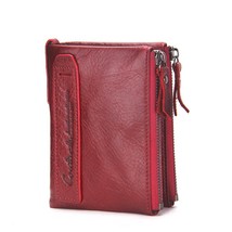 Fashion Leather Women Wallet Bi-fold Wallets Red ID Card Holder Coin Purse With  - £55.21 GBP