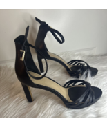 Vince Camuto Beresta Leather Platform Sandals, Black 8.5, Pre-Owned - $43.45 CAD