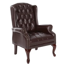 Office Star TEX Traditional Queen Anne Style Chair with Thick Padded Seat and Lu - £425.50 GBP