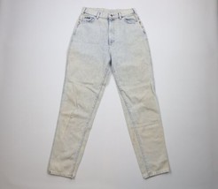 Vintage 90s Lee Womens Size 12 Distressed Acid Wash Straight Leg Jeans Blue USA - £31.28 GBP