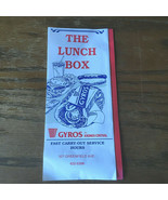 Vintage Gyros The lunch box carry out menu Pittsburgh area restaurant mo... - £15.64 GBP