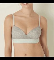 Victoria’s Secret PINK wear Everywhere Wireless Push Up 32DD Heather Gra... - $19.79