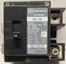 CUTLER HAMMER BW2200 10k 200-AMP 2-POLE BW Main Breaker EATON - $799.53 MXN
