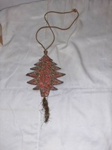 Vintage Glass Seed Bead Beaded Christmas Tree Ornament - £23.98 GBP