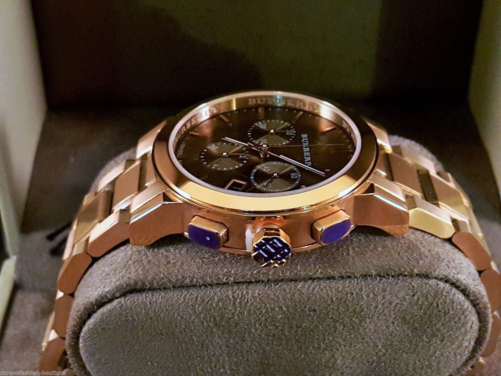 Burberry BU9754 The City Rose Gold Tone Chronograph 38mm