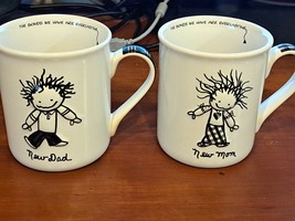 Set of 2- New Dad &amp; New Mom Children of the Inner Light Mug Set Marci Art 3D - £15.10 GBP