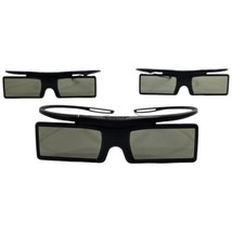 3 Pairs Samsung SSG-4100GB 3D Glasses Bluetooth Active Eyewear 3D TV Black - £43.56 GBP