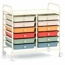 12 Drawers Rolling Storage Cart for Home and Office-Macaron - Color: Mac... - $2,411.70 MXN