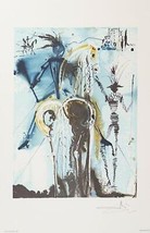 Salvador Dali Don Quichotte Piastra Firmato Offset Litografia Cavallo Art - £81.83 GBP