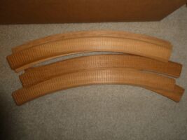 Vintage HO Scale Lot of 6 Tru Scale Wood Curved Roadbed 24" Radius Circl... - $25.74