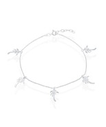 Sterling Silver Dangling Palm Trees Anklet - €44,86 EUR