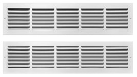 TRUaire Baseboard Return Grille 6&quot; H X 30&quot; W 1-Way Steel Powder Coat Whi... - $47.52