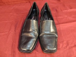 Rangoni Firenze Made in Italy Black Leather Square Toe Heels Sz 8.5 B wc... - £12.91 GBP