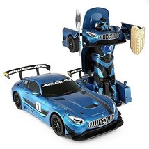 1:14 RC Mercedes-Benz GT3 2.4ghz Transformer Dancing Robot Car | Blue - £78.55 GBP