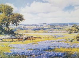 Fredericksburg Spring, a Signed and Numbered Print by Mark Haworth  Bluebonnets  - £40.09 GBP