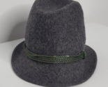 Vintage Wool Grey Felt German Tyrolean Fedora Hat Unknown Size - £19.86 GBP