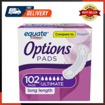 Options Women&#39;s Incontinence Pads Ultimate Absorbency Long Length (102 Count) - £27.73 GBP