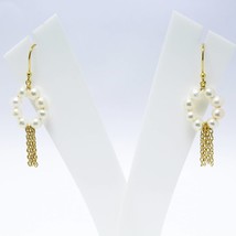 Certified Pearl Drop Earrings  Pearl Earrings  Pearl Dangle Earrings Lon... - £92.00 GBP