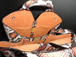 Elena Ghisellini Globe M Spotted Python Printed Bag NWTS image 12