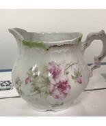 Gorgeous Weimar Porcelain Creamer Germany White Gold w Roses Victorian Style - $14.85