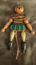 Vintage Wooden Puppet Pull String Toy Tiger - $6.00