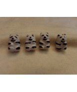 Beads Glass (new) (qty 4)  Panda Beads  /Black &amp; White - £4.02 GBP