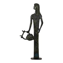 Apollon Greek Roman God of the Music Real Bronze Metal Art Flat Sculpture Statue - £50.24 GBP