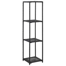 Storage Shelf Black Poly Rattan 11.8x11.8x47.2 in Storage Shelf - $981.23 MXN