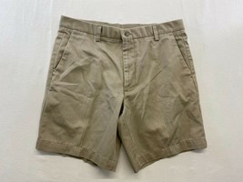 Dockers Men&#39;s Beige Khaki Shorts Size 34 Beige Cotton Flat Front Individual Fit  - £7.90 GBP