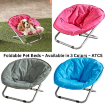 Foldable Indoor Outdoor Pet Bed Dog Cat Small Breed Raised Lounge Chair 3 Colors - £20.21 GBP