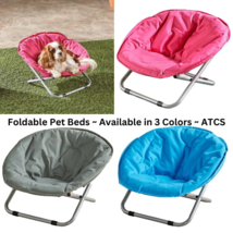 Foldable Indoor Outdoor Pet Bed Dog Cat Small Breed Raised Lounge Chair 3 Colors - £25.52 GBP