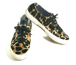 Superga Velvety Leopard Print Sneakers Low Top Lace Up Shoes  Wms US 8 E... - $50.99