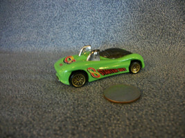 Hot Wheels Mattel 1995 Green Power Pipes Sports Car Made in Malaysia - $1.52