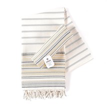 Peshtemal Turkish Beach Towels Set Of 2 - Oversized Cotton Beach Towels 40X72 -  - $39.99