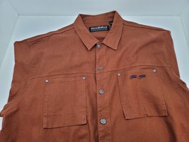 Pelle Pelle Marc Buchanan Burnt Orange Button Down Short Sleeve Shirt Si... - $13.50