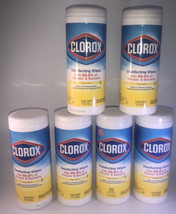 6ea 35pc Per Canisters Clorox Wipes-Crisp Lemon Scent-Kills 99%-SHIPS N 24 HRS - £14.93 GBP