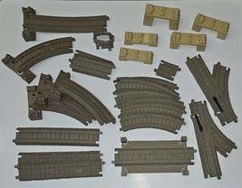 26 Thomas Trackmaster Brown Train Track Lot Mixed Straight Curved Switch Risers - £38.88 GBP