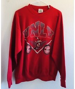Vtg 90s University Las Vegas UNLV Rebels Crewneck Sweatshirt XL USA 20/2... - £33.50 GBP