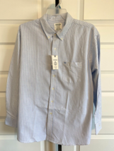 NWT 2XL Izod Vintage Look Soft Brushed Cotton L/S Button Collar Shirt - $19.79